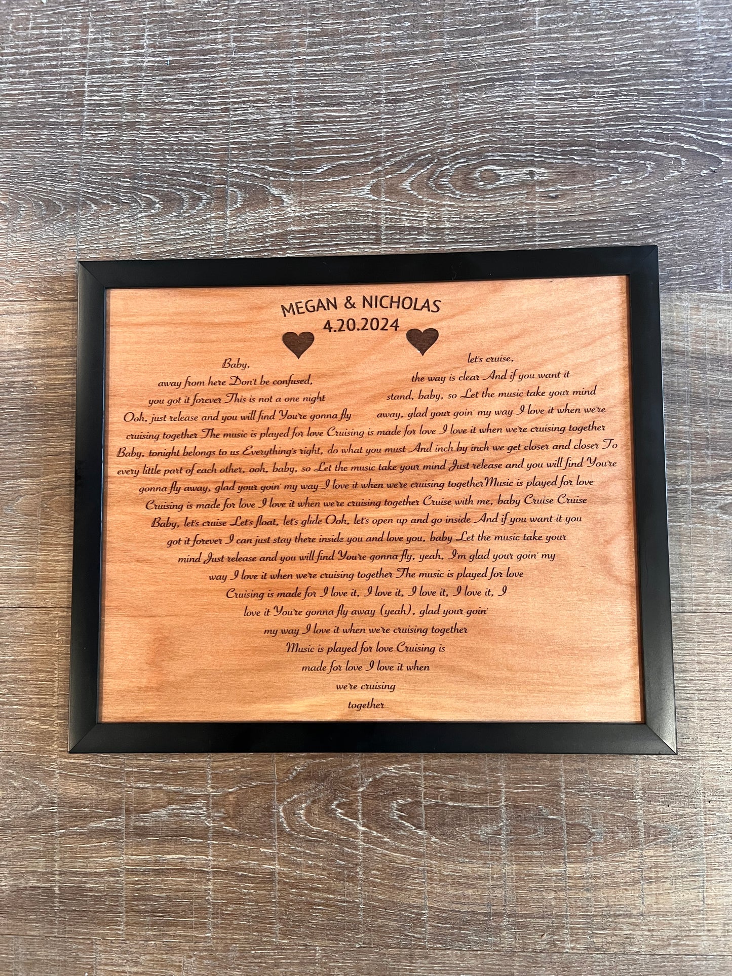 Custom engraved Wedding or specialty gifts.