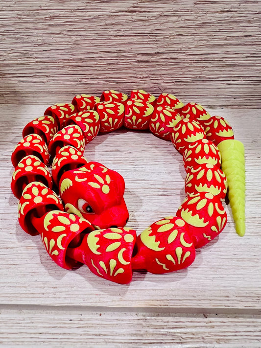 24-Inch Articulating Chinese New Year Snake – Stunning 3D Printed Design