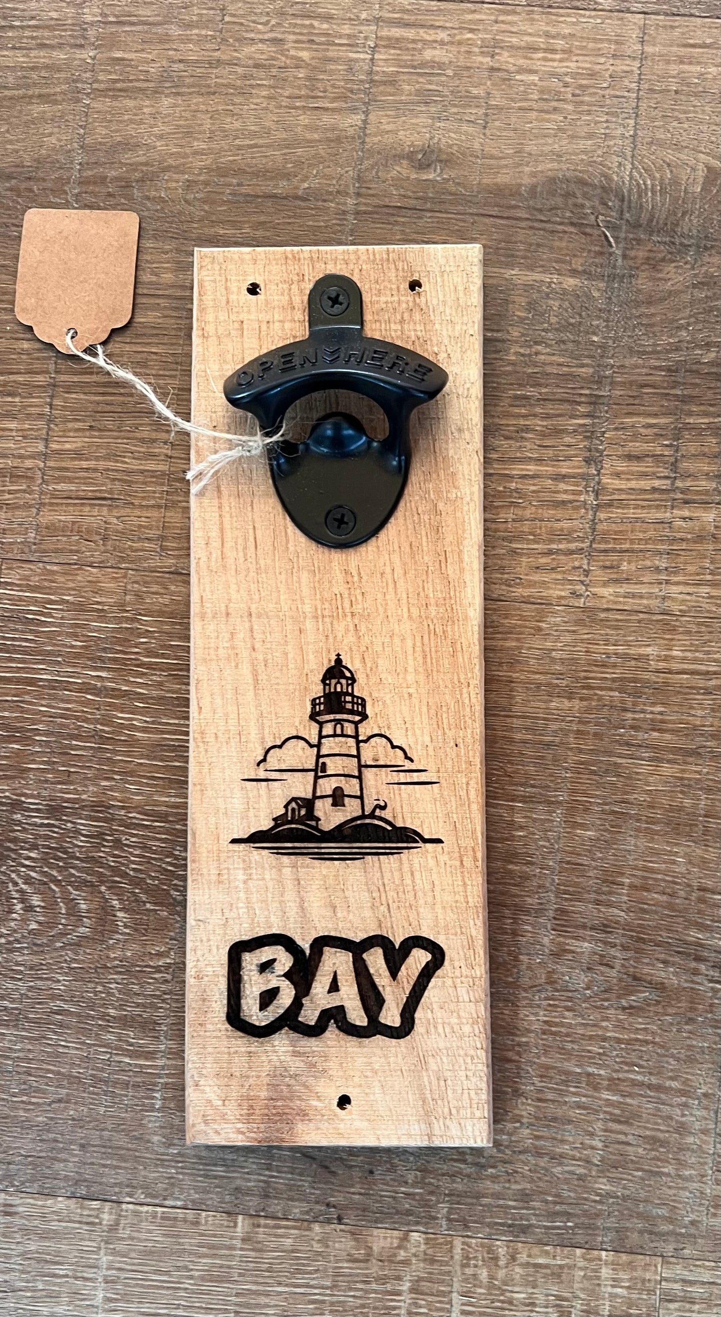 Rustic pallet wood bottle opener