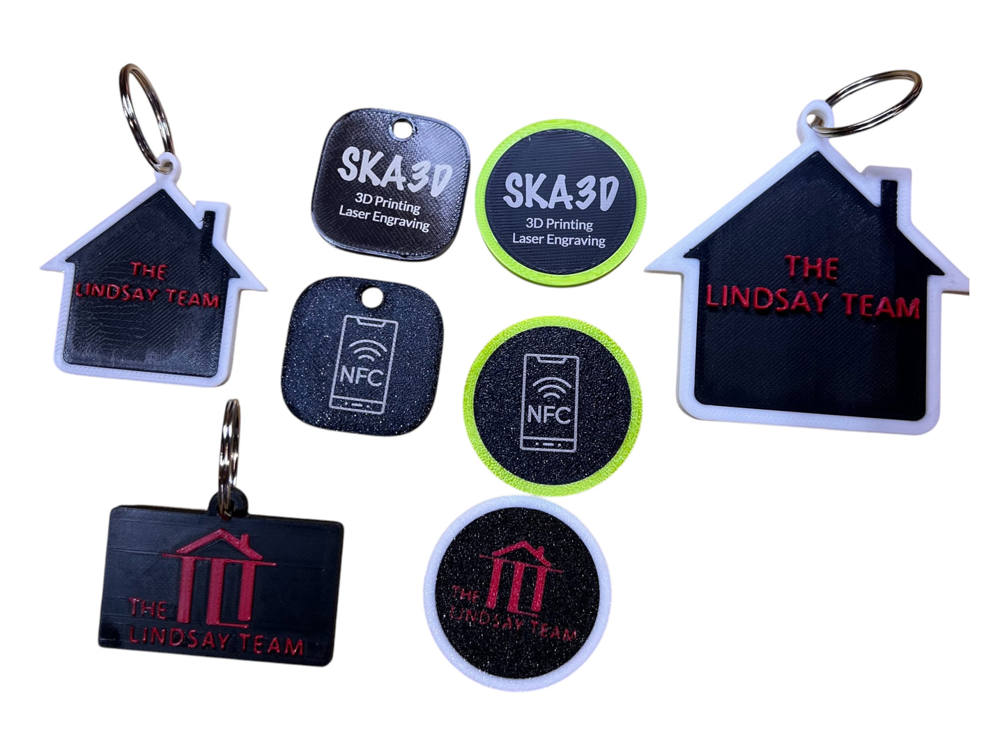 Custom 3D Printed NFC Keychain or Poker Chip Business Card